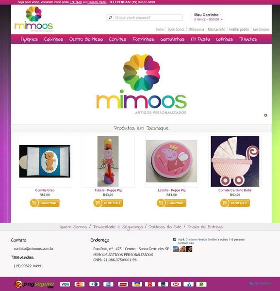 Loja Virtual Mimoos - Santa Gertrudes-SP